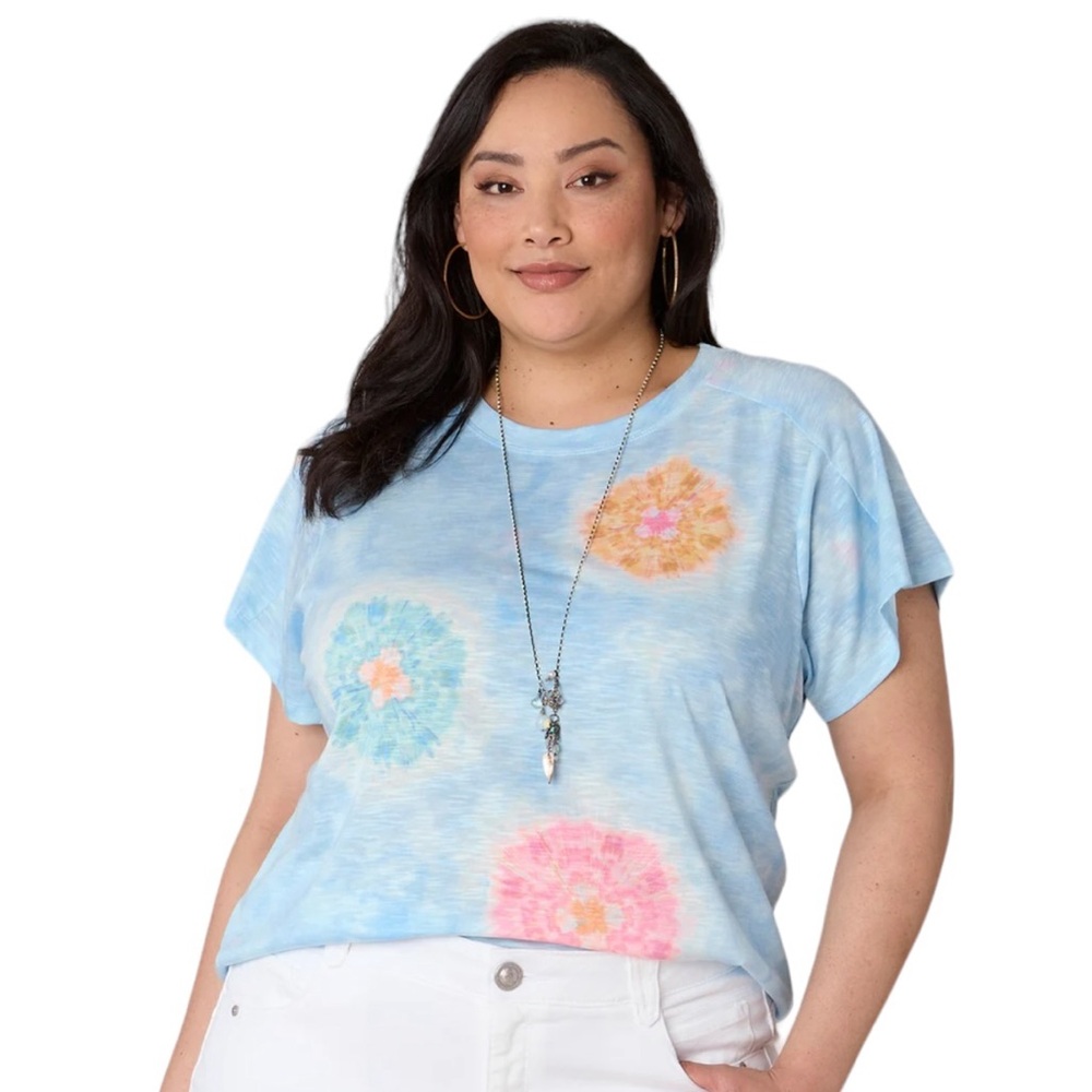 Floral Print Blue Top